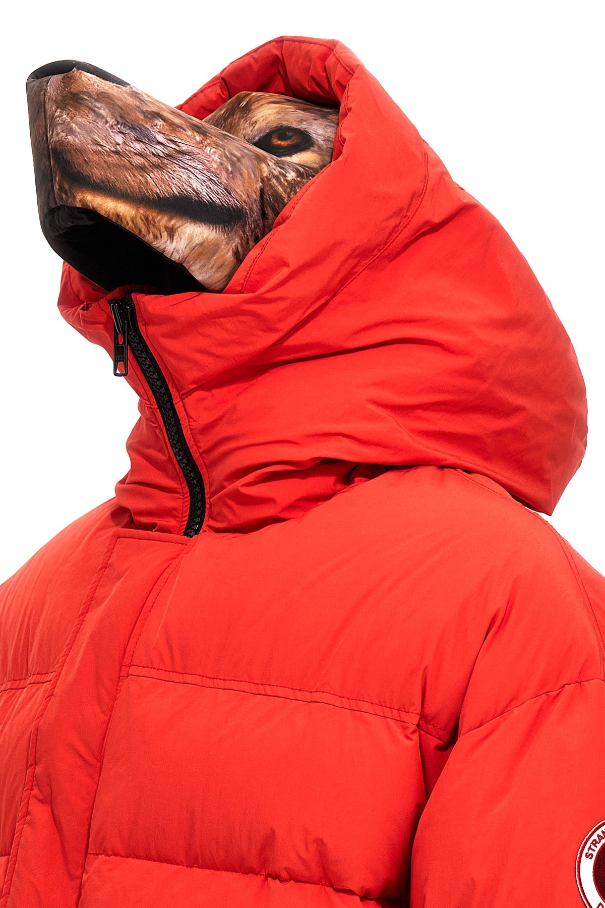 doublet 'ANIMAL TRIM' DOWN JACKET 23AW04CO54RED