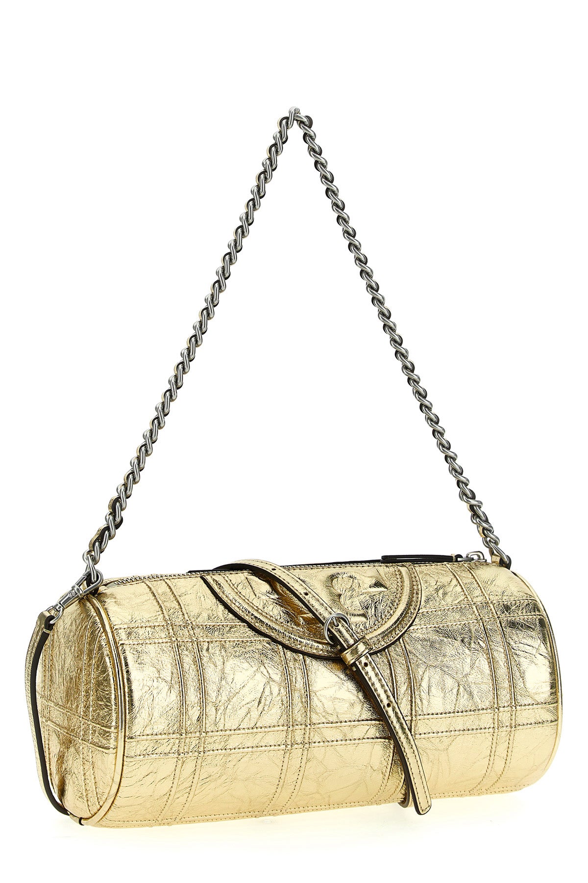 TORY BURCH 'FLEMING SOFT METALLIC QUILT BARREL' CROSSBODY BAG 152478700