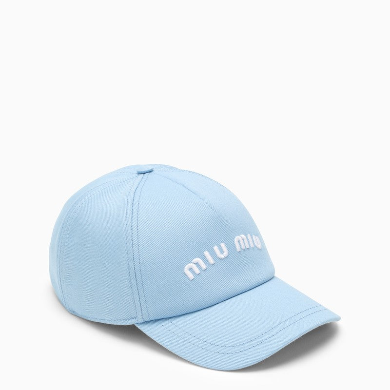 MIU MIU Light blue canvas cap 5HC1792DXIO_MIU-F0D9K