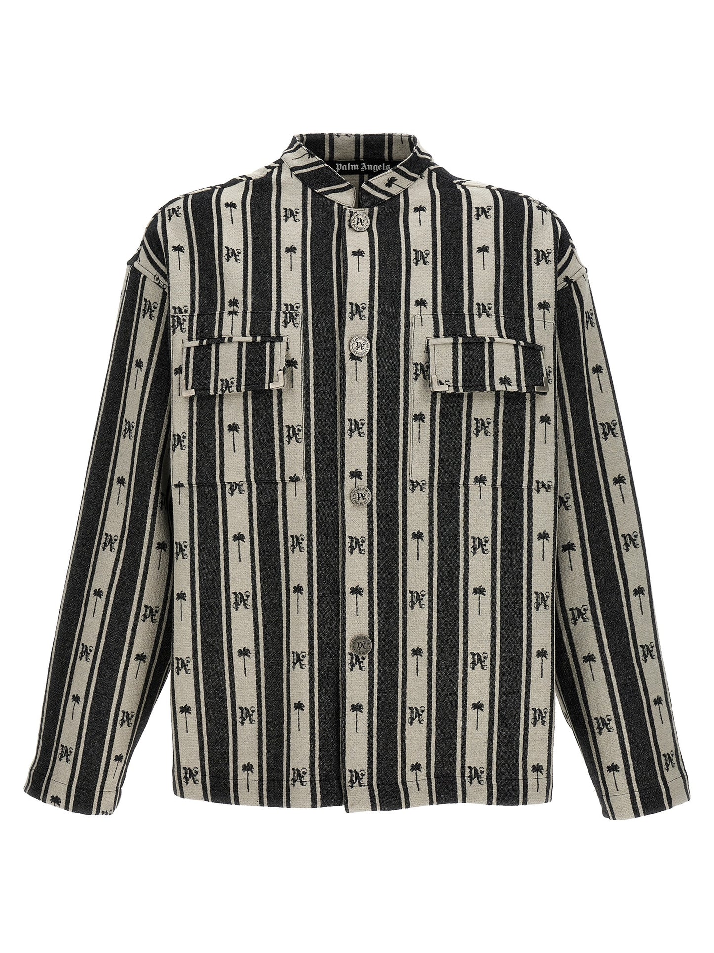 Palm Angels 'METAL FRAME STRIPES' OVERSHIRT PMES027S24FAB00103100310