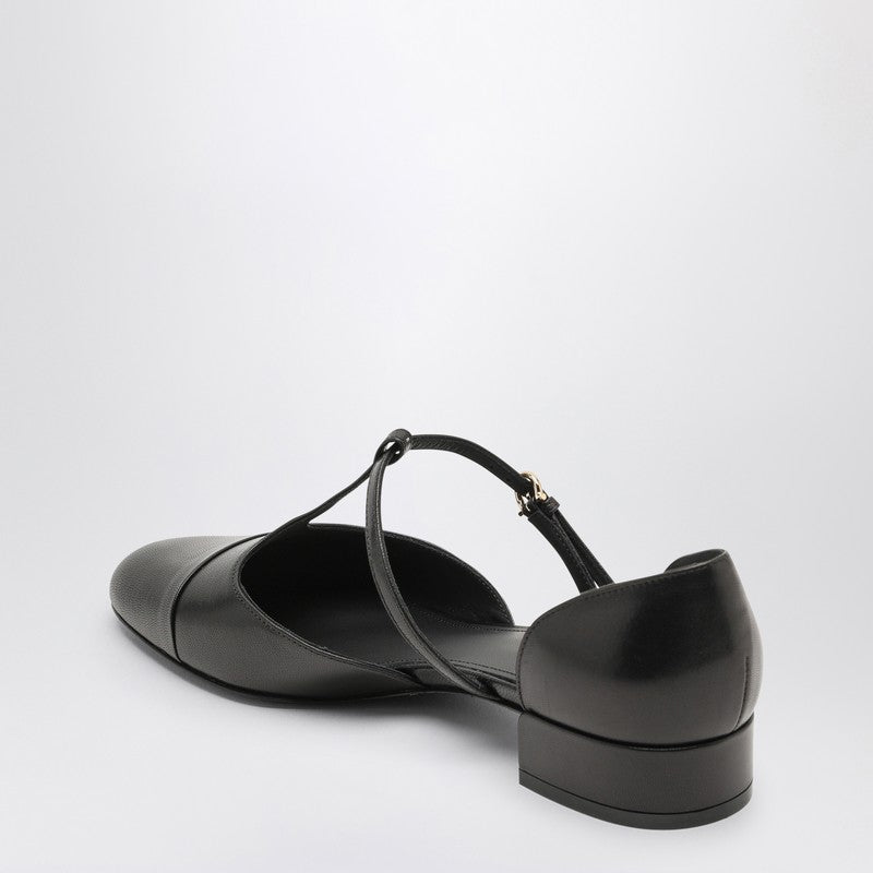 FERRAGAMO Black Ballerina with T-strap 07772171CLEP_FERRA-NR