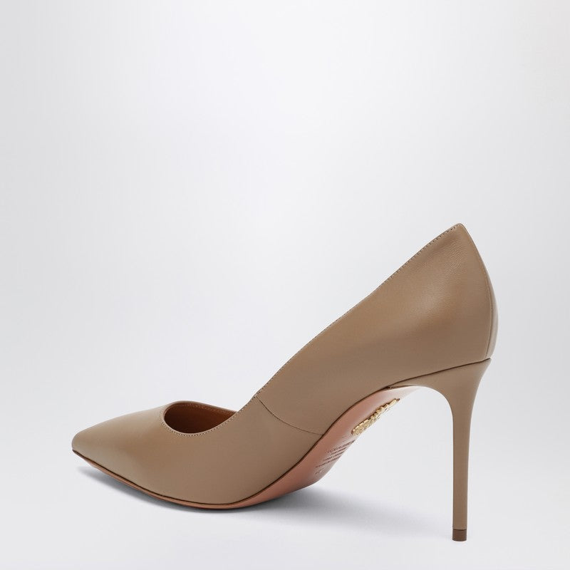 AQUAZZURA Beige leather décolleté PURMIDP1NAPP_AQUA-NND