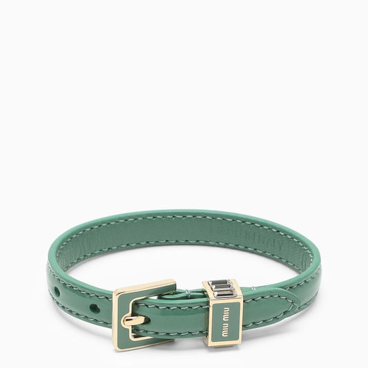 MIU MIU Sage leather bracelet 5IB4722F9GN_MIU-F0092