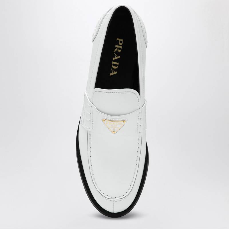 Prada White brushed leather loafer 1D813NA020055Q_PRADA-F0009