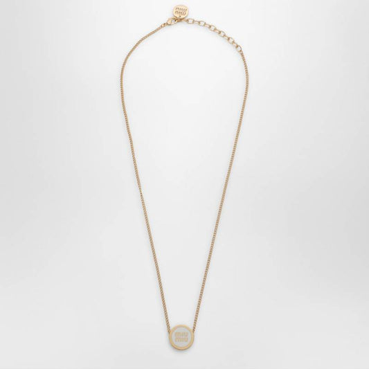 MIU MIU Metal necklace with white logo 5IC0962F6TQ_MIU-F0009