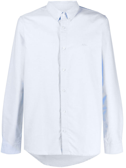 A.P.C. Shirts Clear Blue COECKH12499IAB