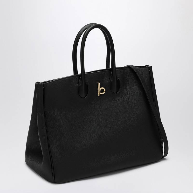 Burberry Rocking Horse medium black leather tote 8097575133003P_BURBE-A1189