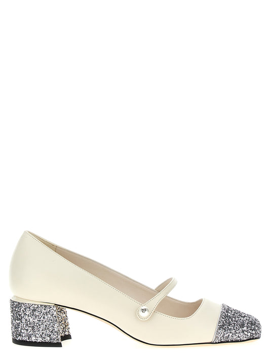 JIMMY CHOO 'ELISA' PUMPS ELISA45PJESILVERLATTE