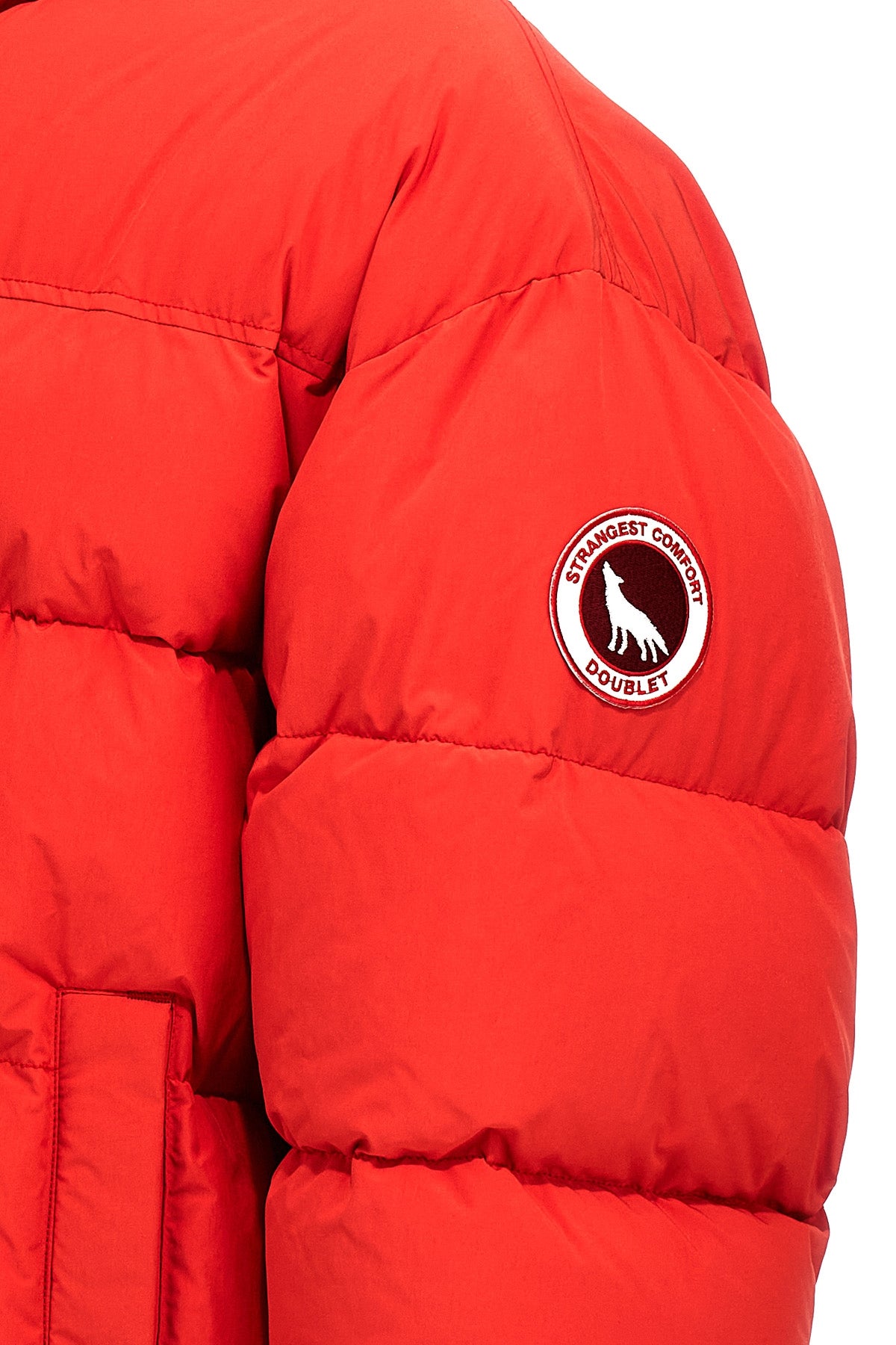 doublet 'ANIMAL TRIM' DOWN JACKET 23AW04CO54RED