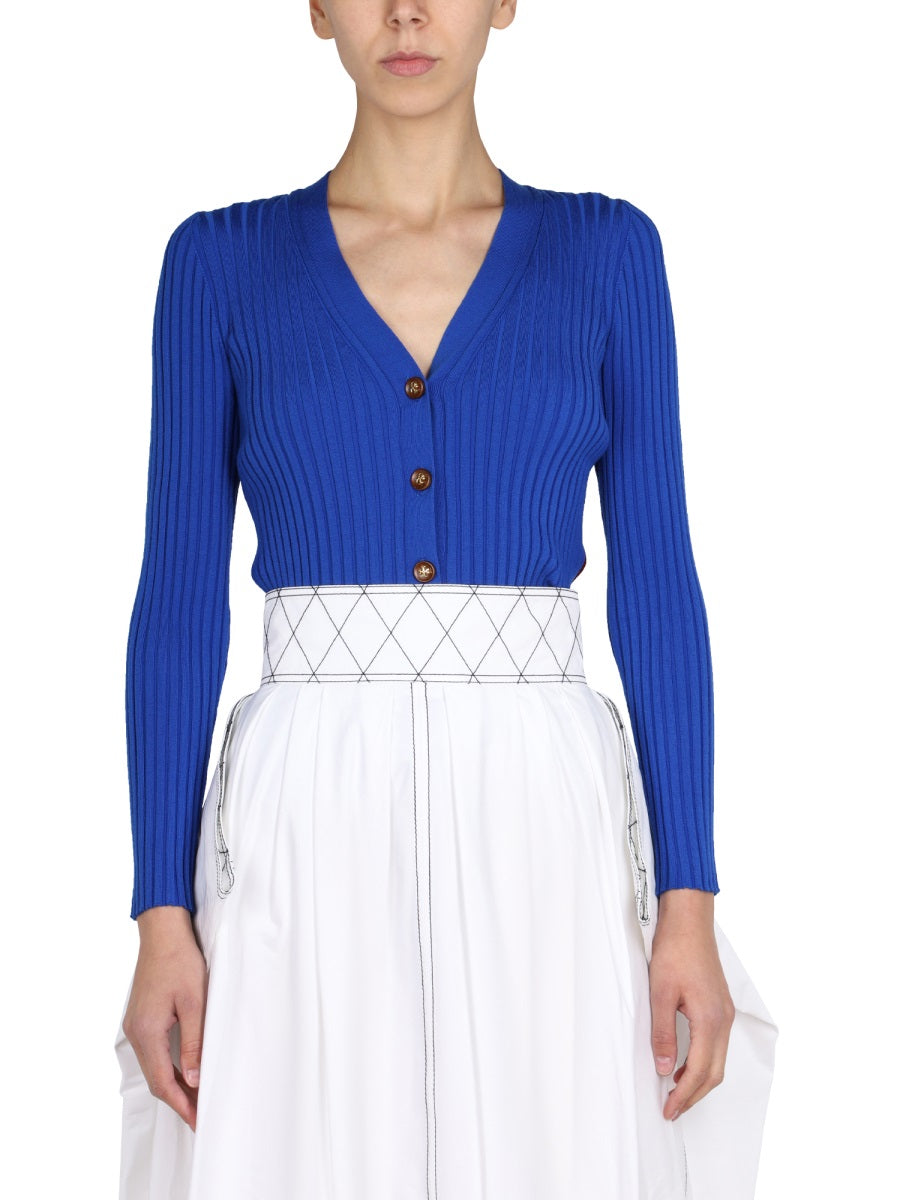 TORY BURCH RIBBED CARDIGAN 135601477