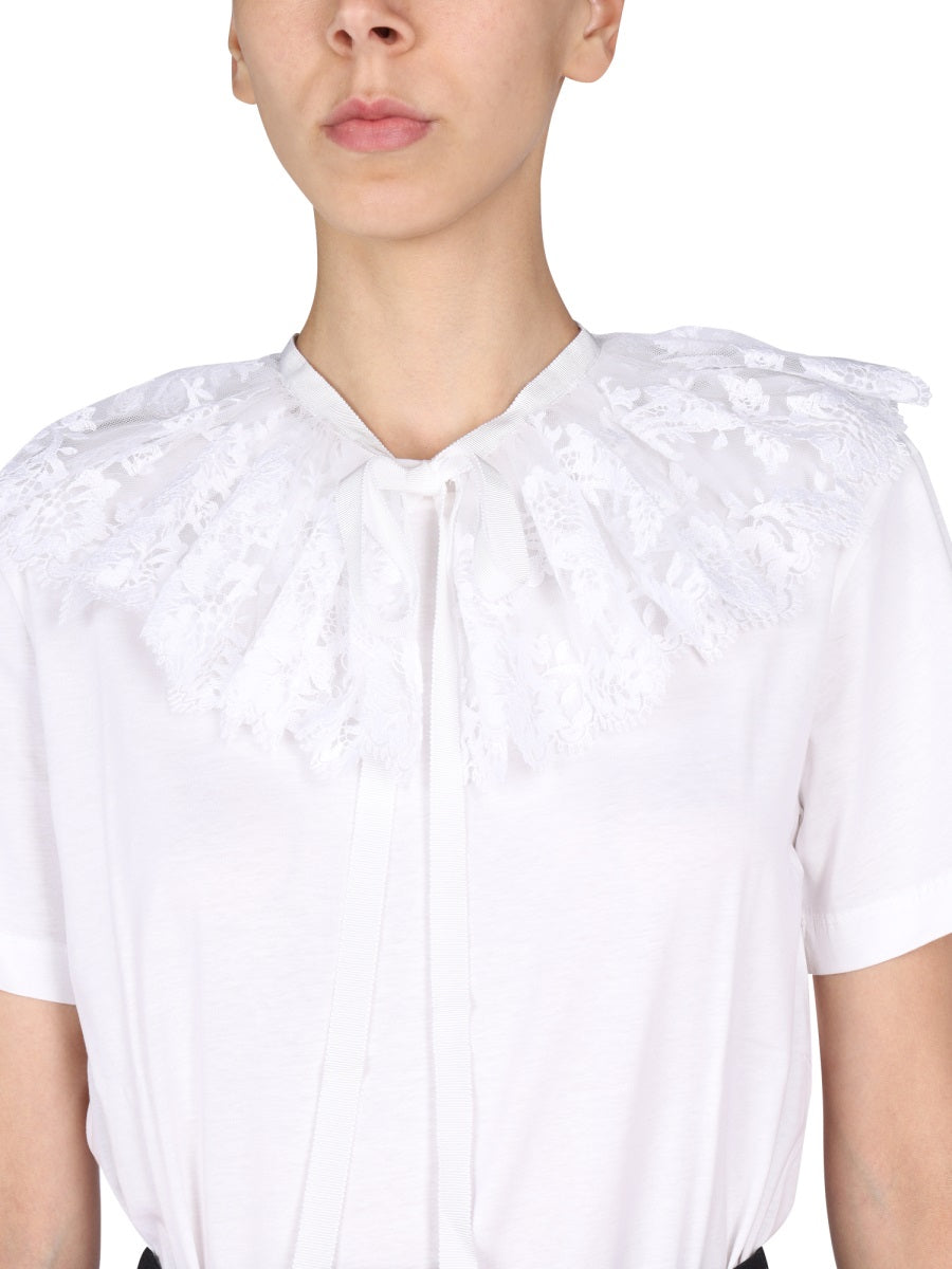 Patou LACE EMBROIDERY T-SHIRT  JE0349992001W