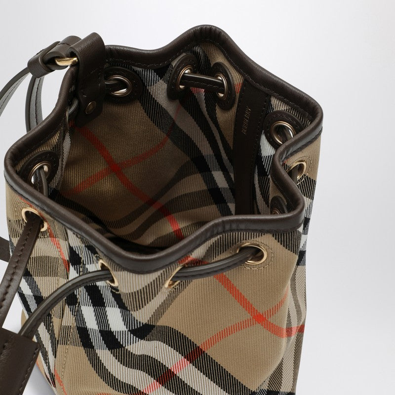 Burberry Check pattern beige drawstring clutch bag 8093916159199P_BURBE-B9368