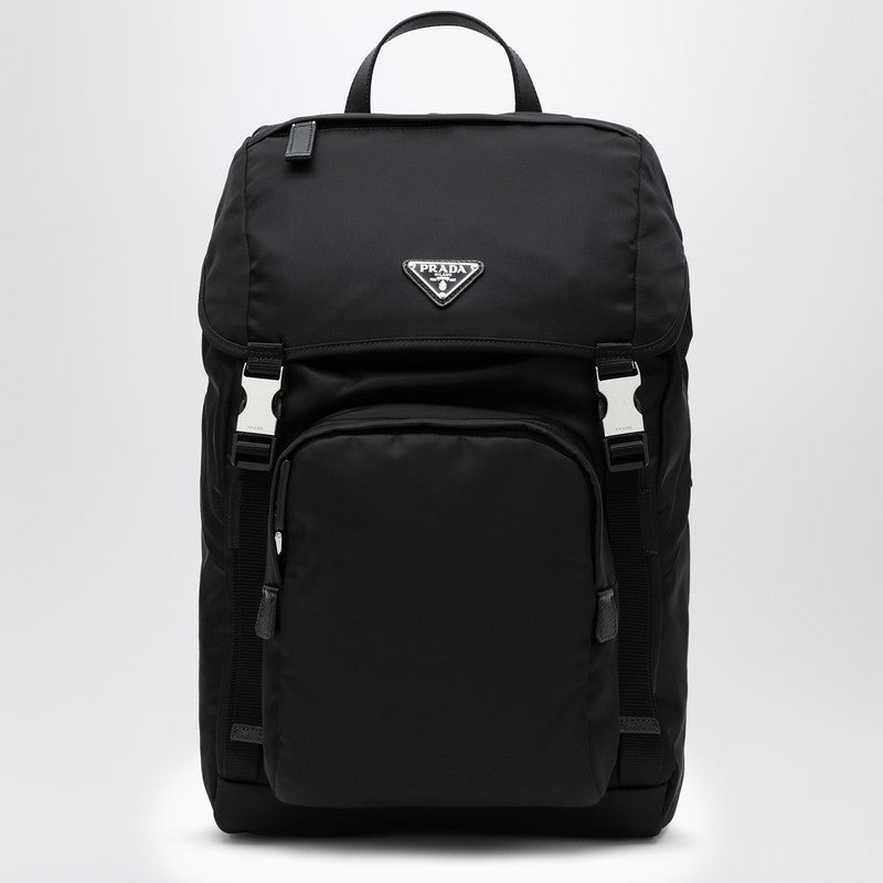 Prada Black Re-Nylon backpack with snap fastener 2VZ135HOL2DMGQ_PRADA-F0002