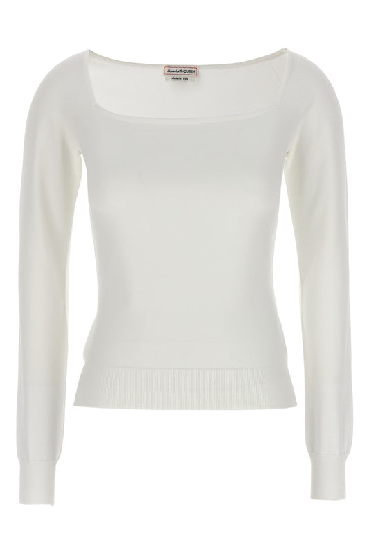 Alexander McQUEEN SQUARE NECKLINE TOP 780452Q1A8G9026