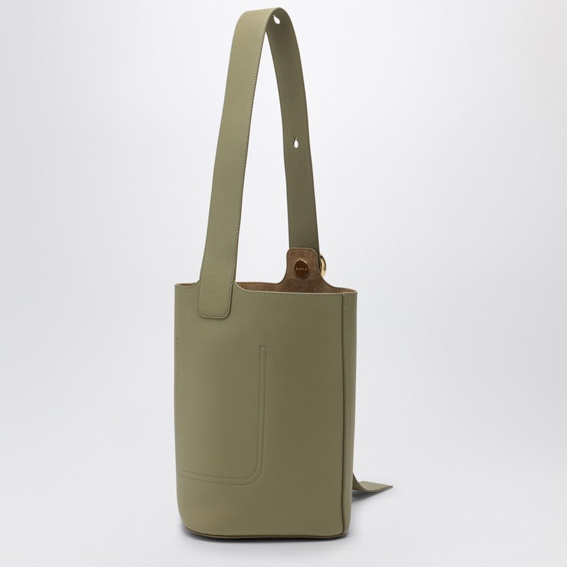 LOEWE Eucalyptus green calfskin Pebble Bucket medium bag AANBBBWX01LEP_LOEW-4787