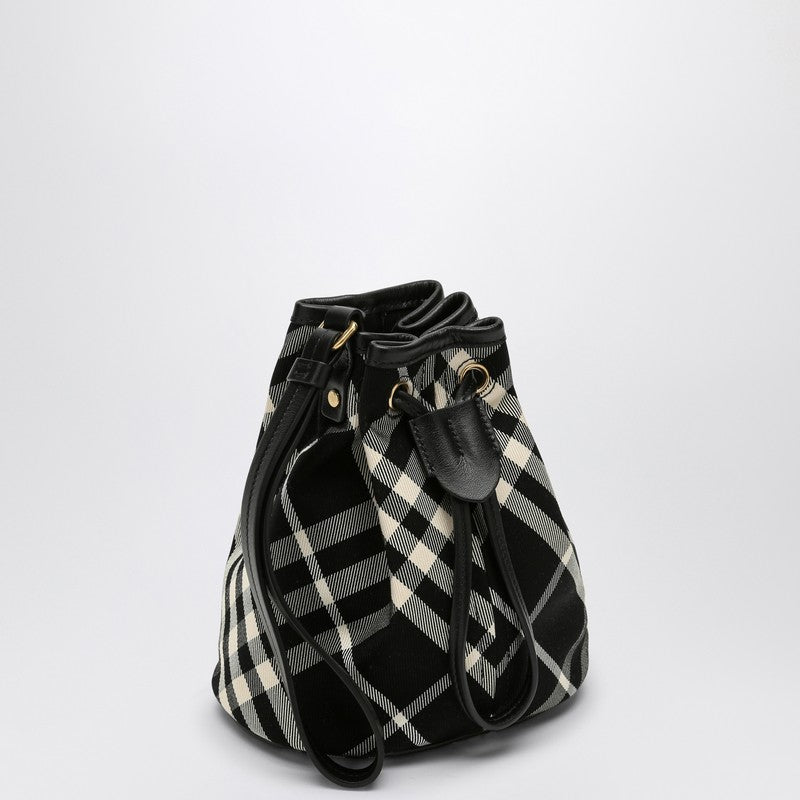 Burberry Check pattern black drawstring clutch bag 8095118159199P_BURBE-A1003