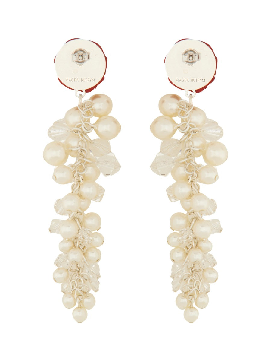 MAGDA BUTRYM "ROSEDROP" DANGLE EARRINGS 905524RED