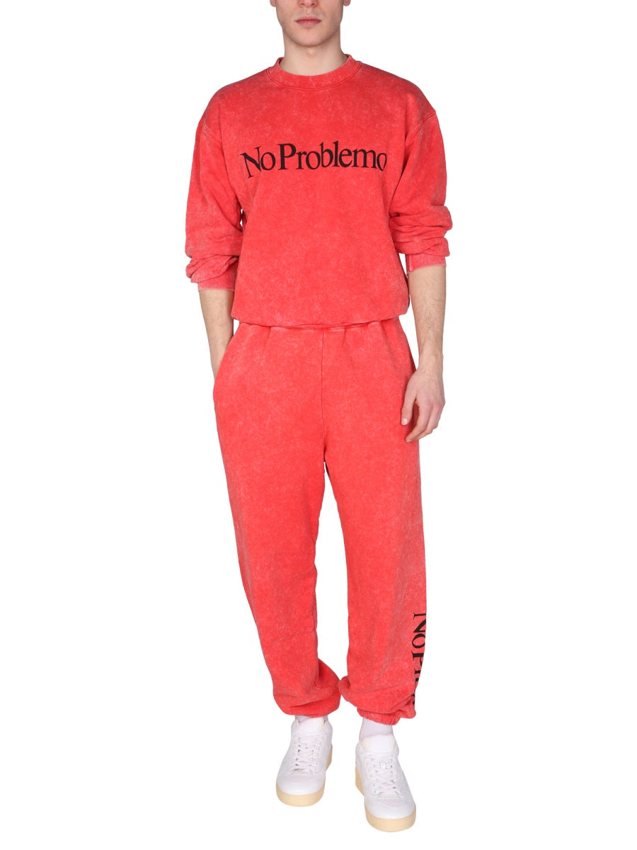 ARIES "NO PROBLEMO" JOGGING PANTS SSAR30002RED