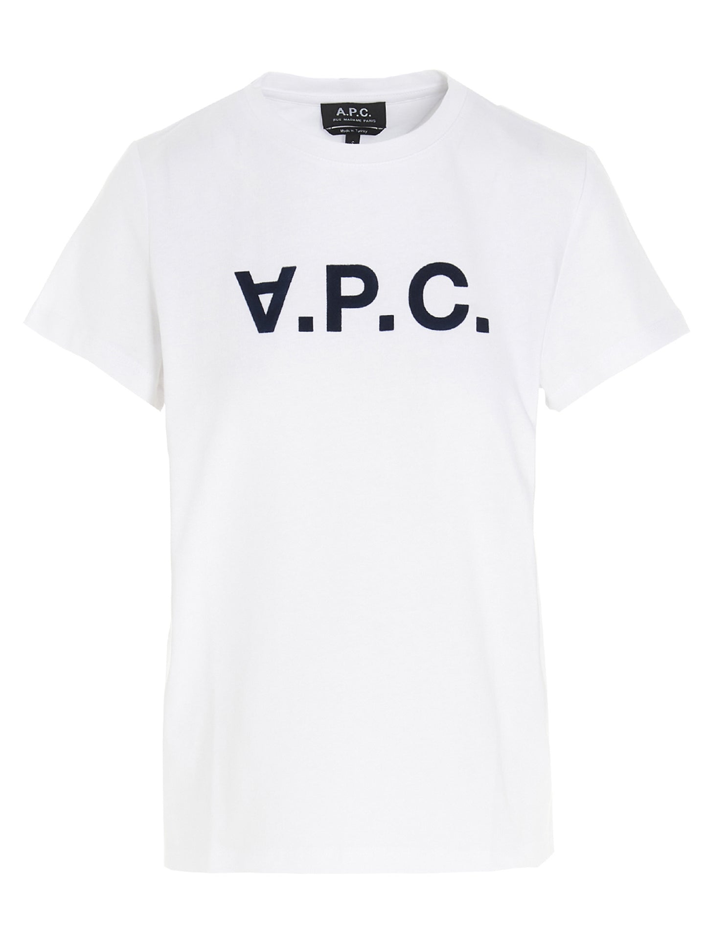 A.P.C. FLOCKED LOGO T-SHIRT COBQXF26588IAK