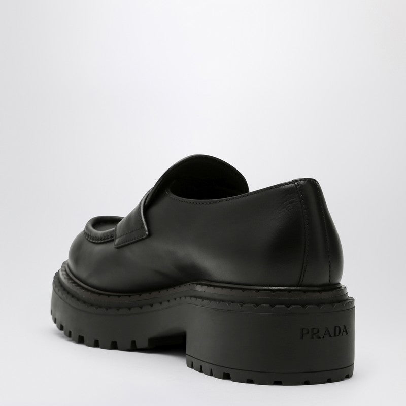 Prada Double Chocolate black leather loafers 2DE148G001070P_PRADA-F0002