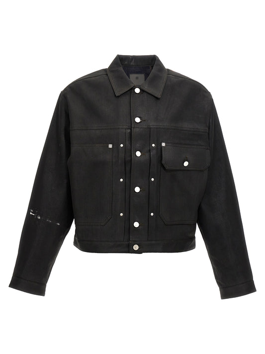 GIVENCHY COATED DENIM JACKET BM017H513R001