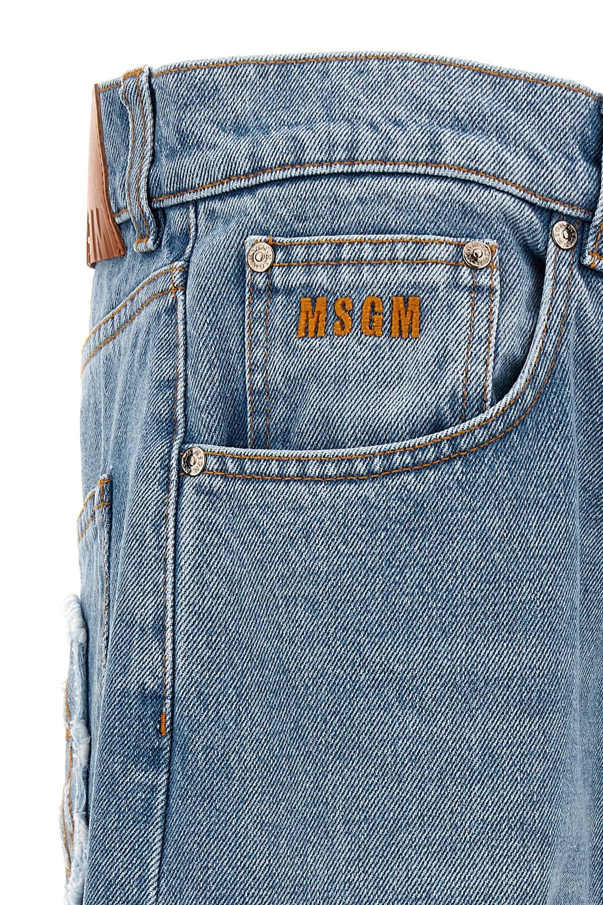 MSGM LOGO EMBROIDERY JEANS