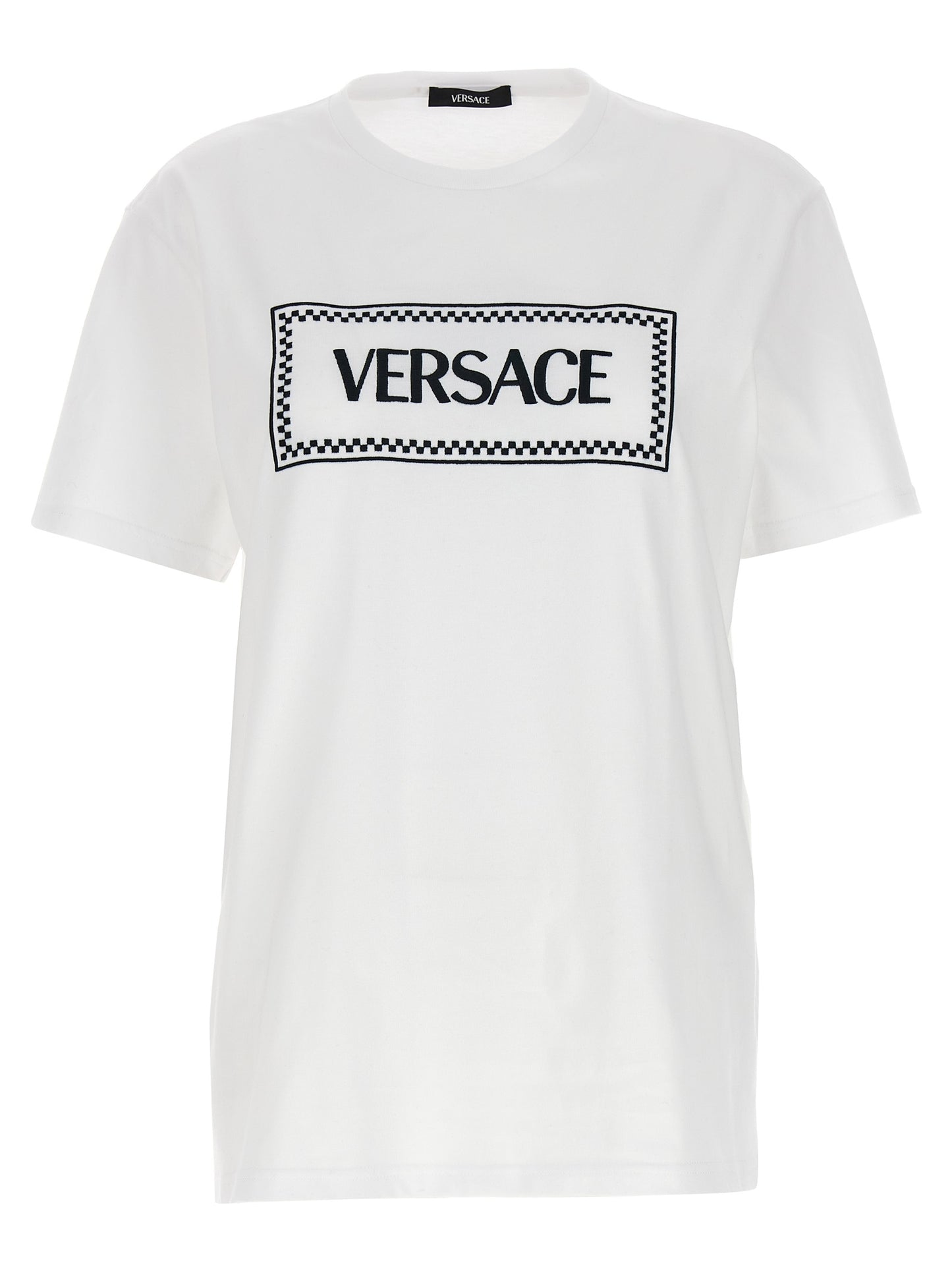 VERSACE EMBROIDERED LOGO T-SHIRT 10118821A085732W020