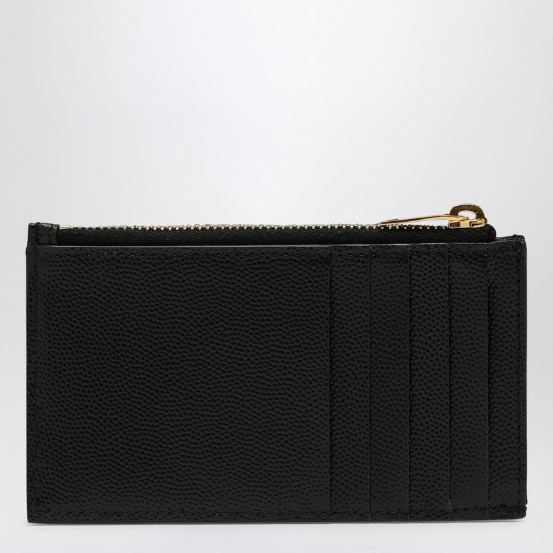 Saint Laurent Cassandre black leather card holder 607915BOW01P_YSL-1000