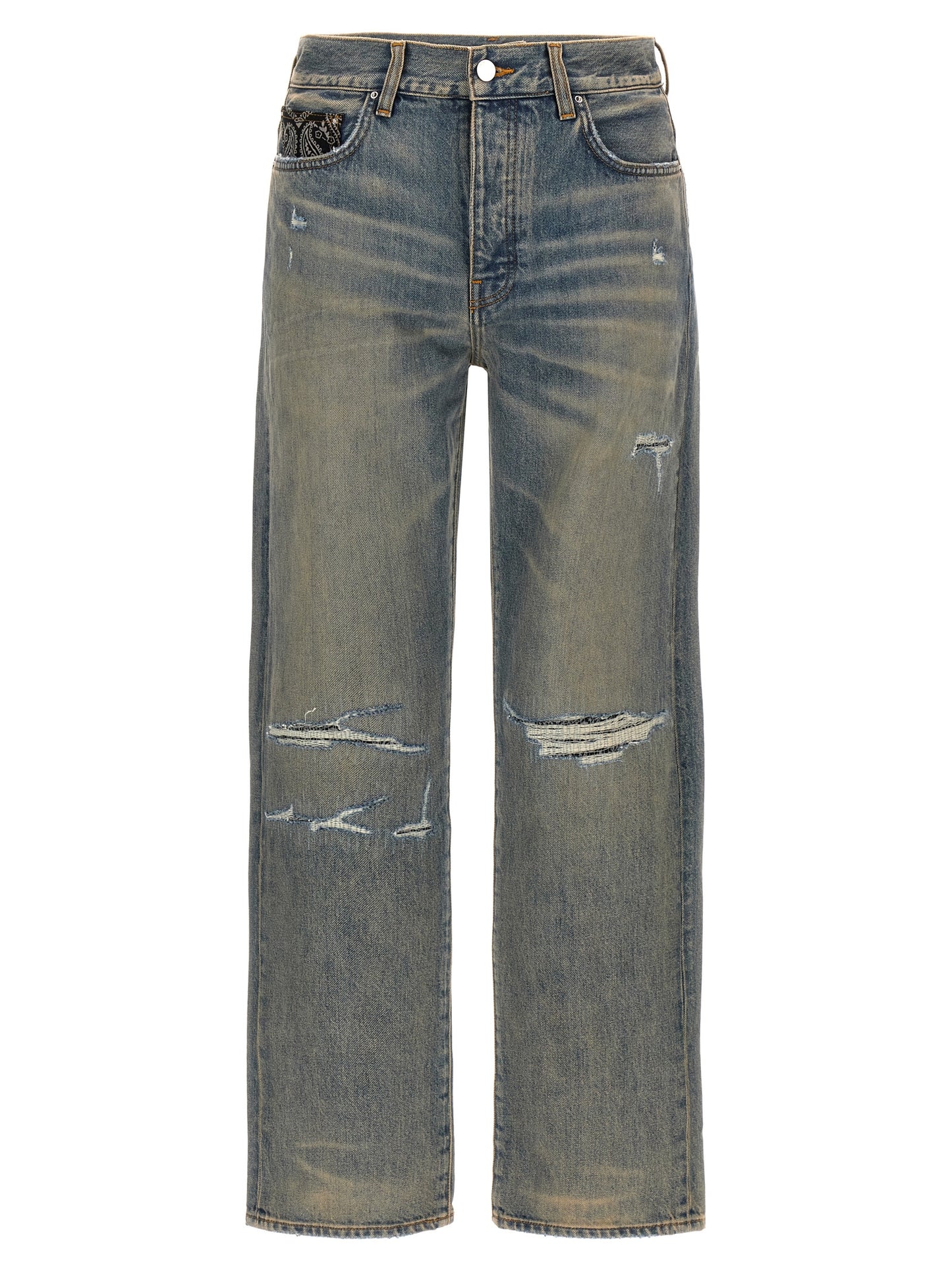 AMIRI 'BANDANA REPAIR' JEANS AMDNGH1027ANTIQUEINDIGO