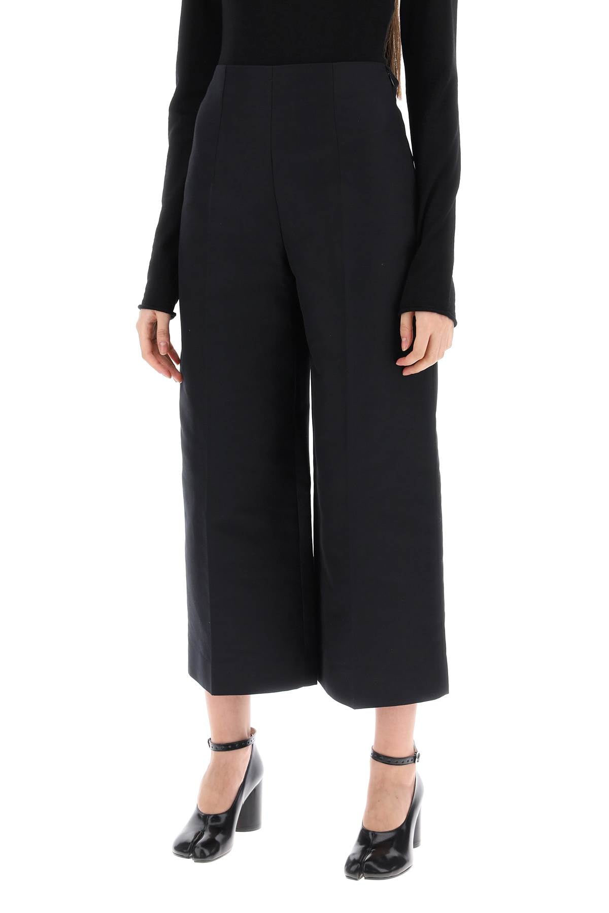 Marni wide-legged cropped pants with flared PAMA0476A0TCX2800N99