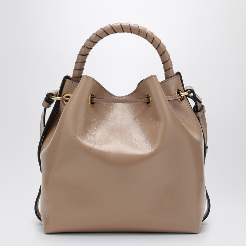 Chloé Marcie bucket bag in deep beige leather CHC24AS606N57P_CHLOE-28V