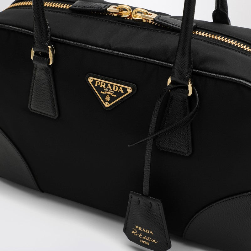 Prada Re-Edition 1978 Re-Nylon and Saffiano medium black top case 1BB115TOOR064P_PRADA-F0002