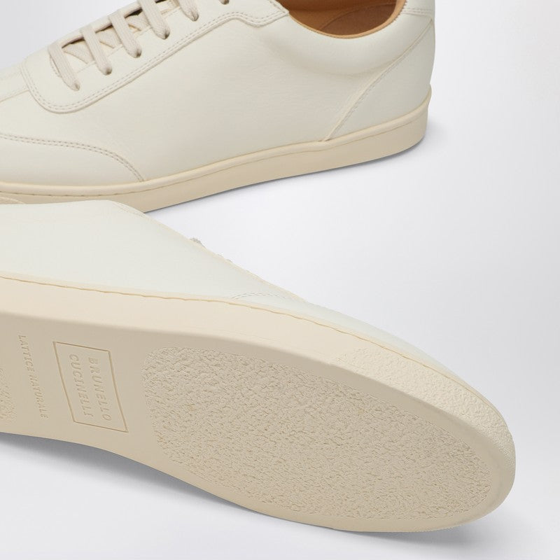 Brunello Cucinelli Ivory leather sneaker MZUOLYN309LEP_CUCIN-C6293