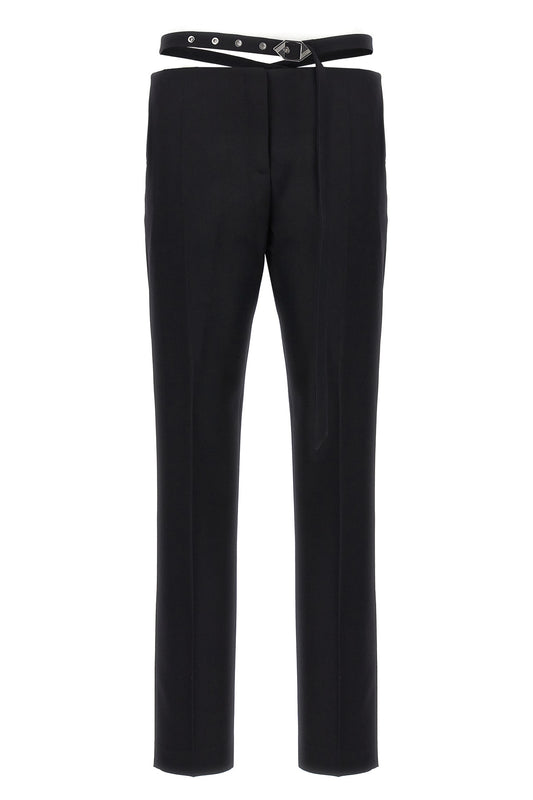 THE ATTICO BELT DETAIL TROUSERS 241WCP167W046100