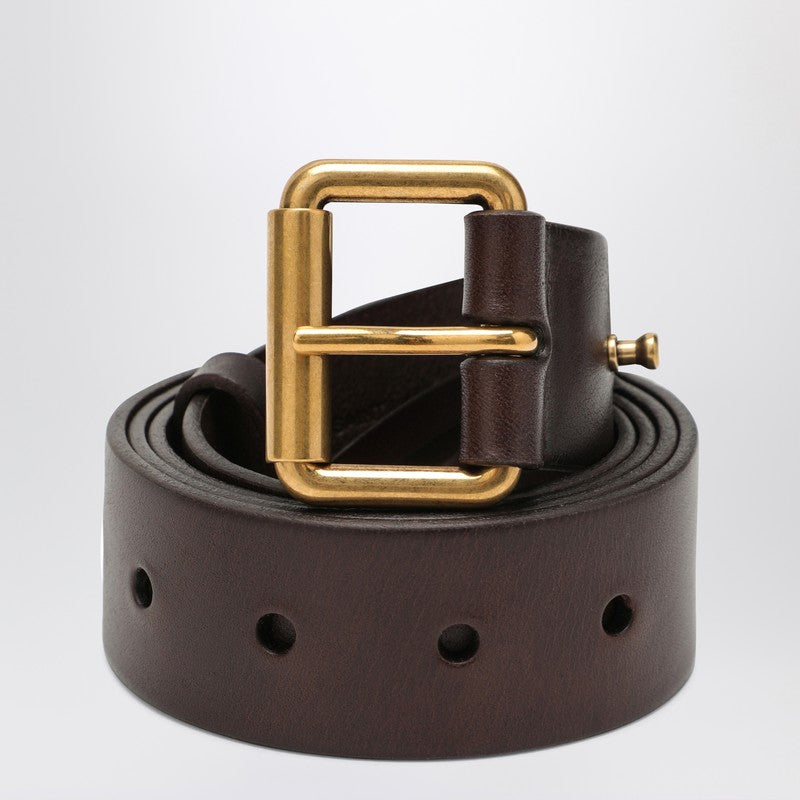 Saint Laurent Motorbike brown leather belt 789913AAC5SO_YSL-2281