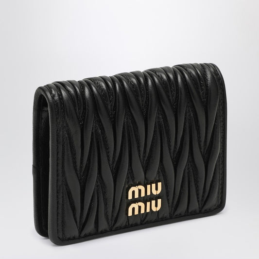 MIU MIU Black Nappa leather quilted wallet 5MV2042FPPP_MIU-F0002