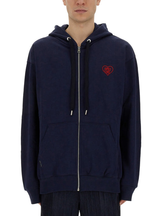 FAMILY FIRST ZIP SWEATSHIRT. HS2401DARKBLUE