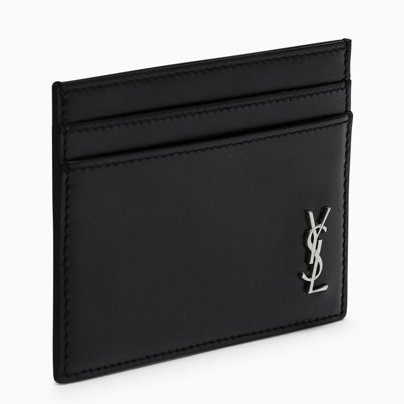 Saint Laurent Black monogram credit card holder 6076031JB0EO_YSL-1000