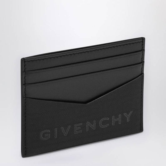 GIVENCHY Black leather card holder with logo BK6099K1VMQ_GIV-001