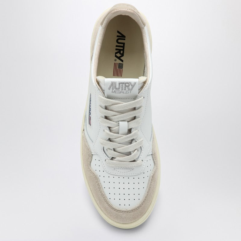 AUTRY Medalist sneakers in white/beige leather AULWLS58P_AUTRY-LS58