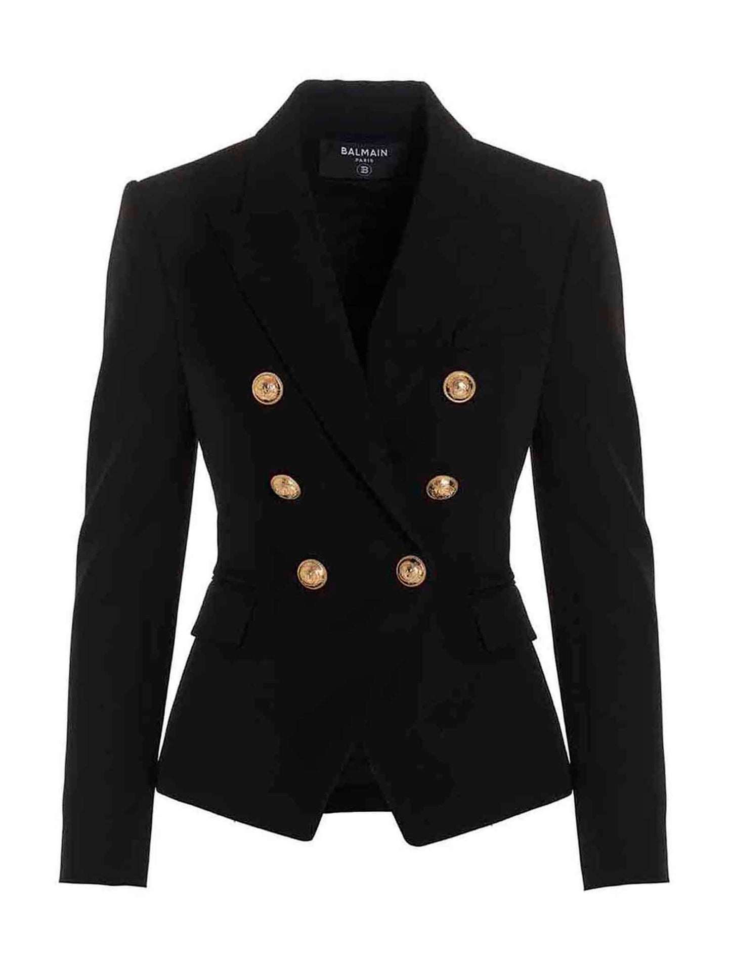 Balmain DOUBLE BREAST BLAZER JACKET WITH LOGO BUTTONS BF1SG008WC090PA