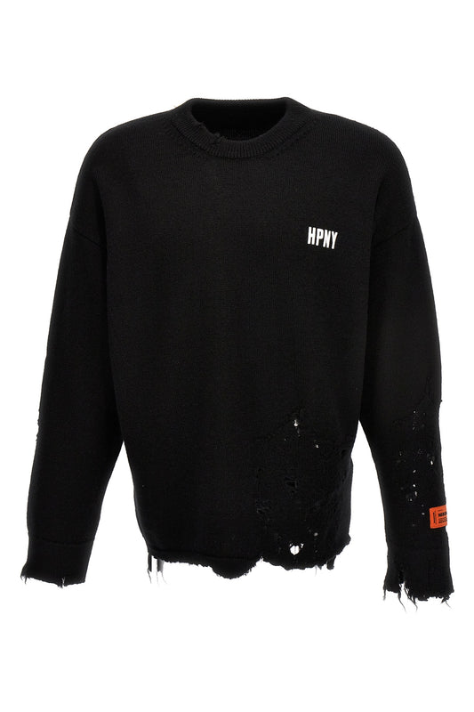 HERON PRESTON MAGLIONE 'SHREDDED KNIT' HMHE011F23KNI00110011001