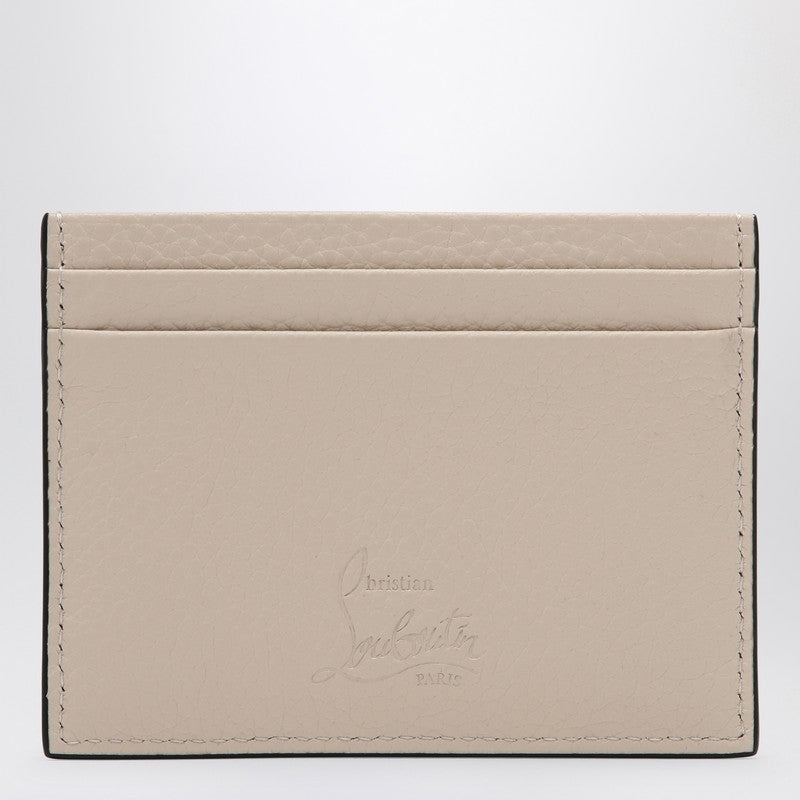 Christian Louboutin Kios card holder in grained calfskin and spikes 3175225LEP_LOUBO-F609