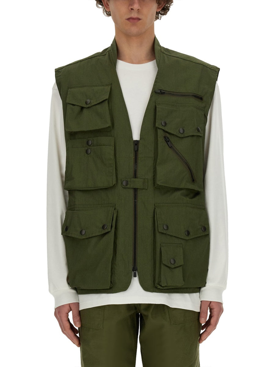 Needles VEST WITH POCKETS OT091A-OLIVE