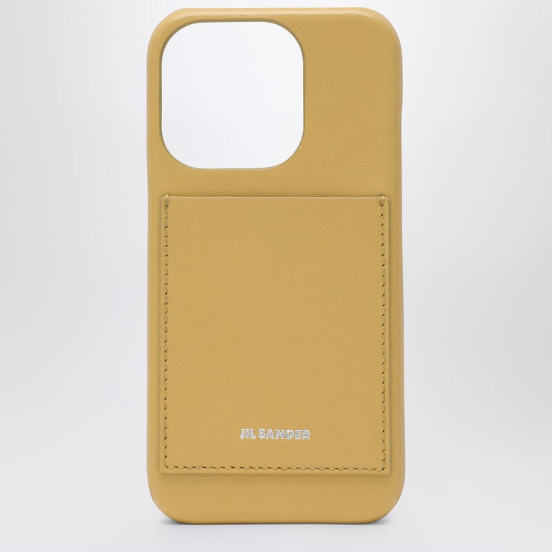 Jil Sander Yellow iPhone 15 Pro Max cover with logo J07VL0031P6986P_JILSA-741