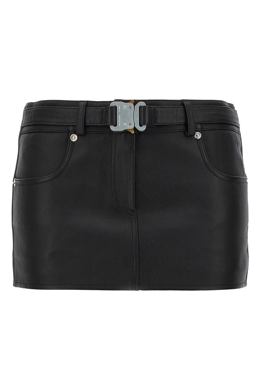 1017-ALYX-9SM 'LEATHER BUCKLE MINI' SKIRT AAWSK0078LE01BLK0001