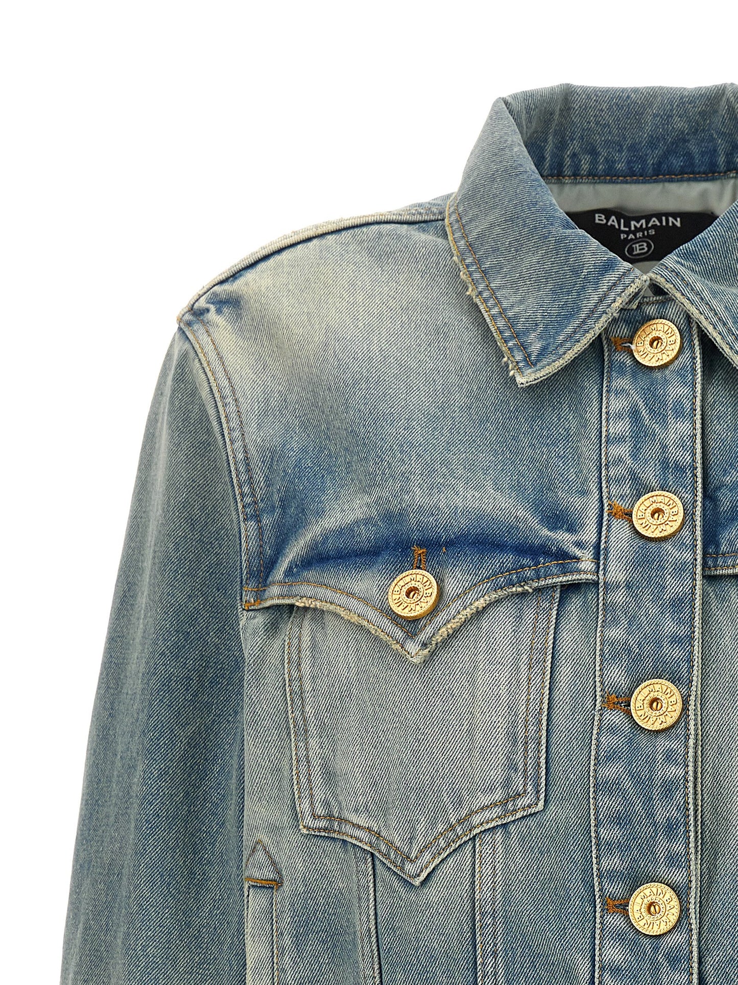 Balmain VINTAGE DENIM JACKET CF1TC130DE046FF