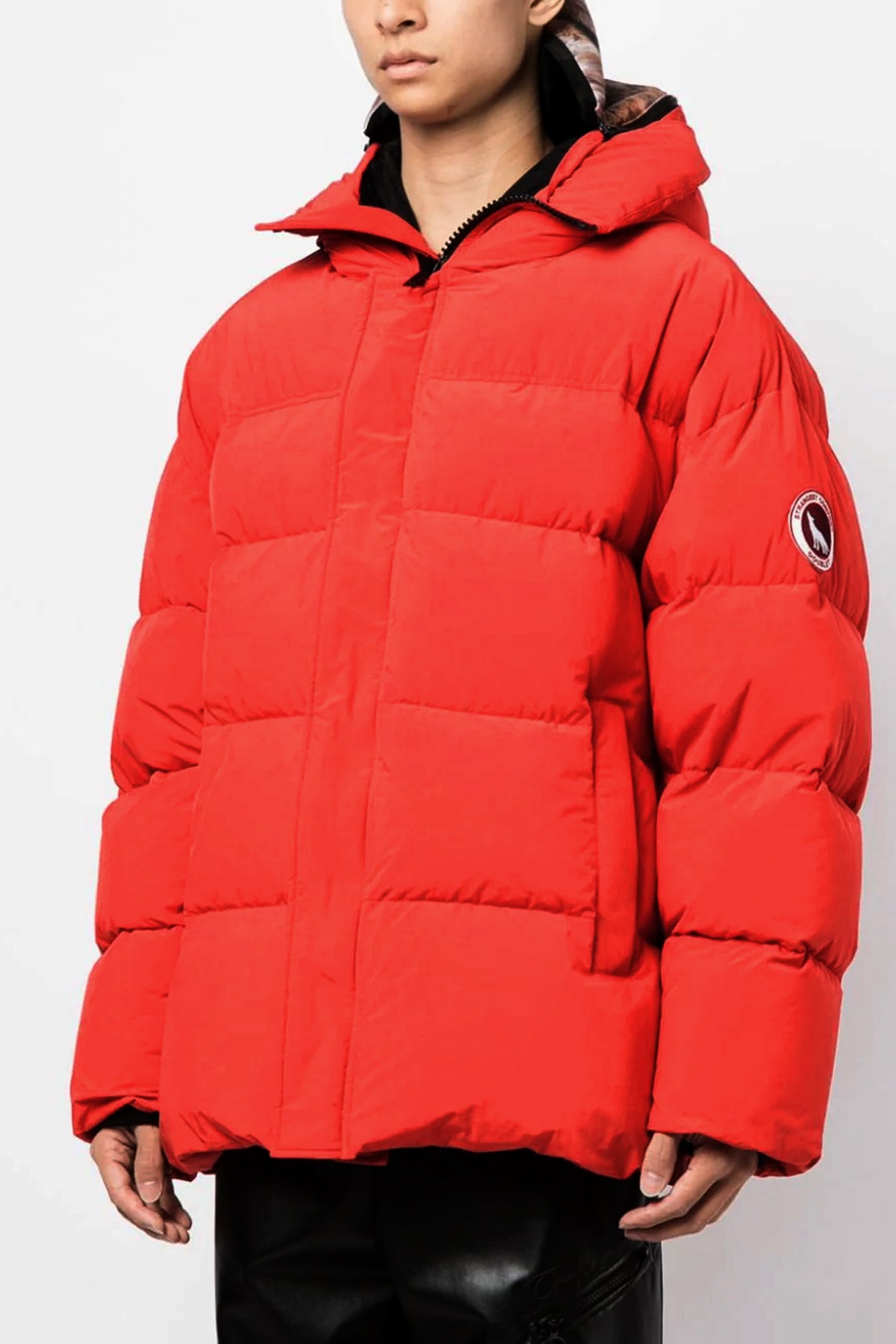 doublet 'ANIMAL TRIM' DOWN JACKET 23AW04CO54RED