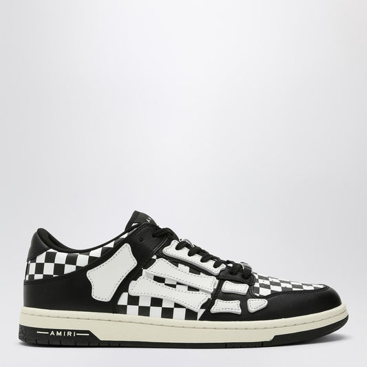 AMIRI Skel Top Low Black/White Plaid Sneaker AMFOSR1032LEP_AMIRI-099