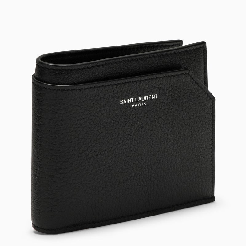 Saint Laurent Black grained leather East/West wallet with coin purse 783745AADA3O_YSL-1000